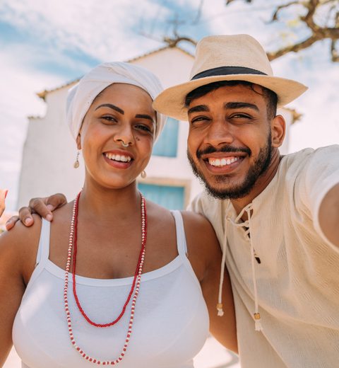 Caribbean selfie couple — Trinidad Tobago